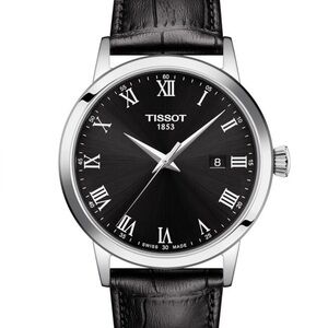 Tissot Black Leather Men's Watch